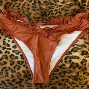 Shein. Copper Ruffle Bikini Bottoms. XL